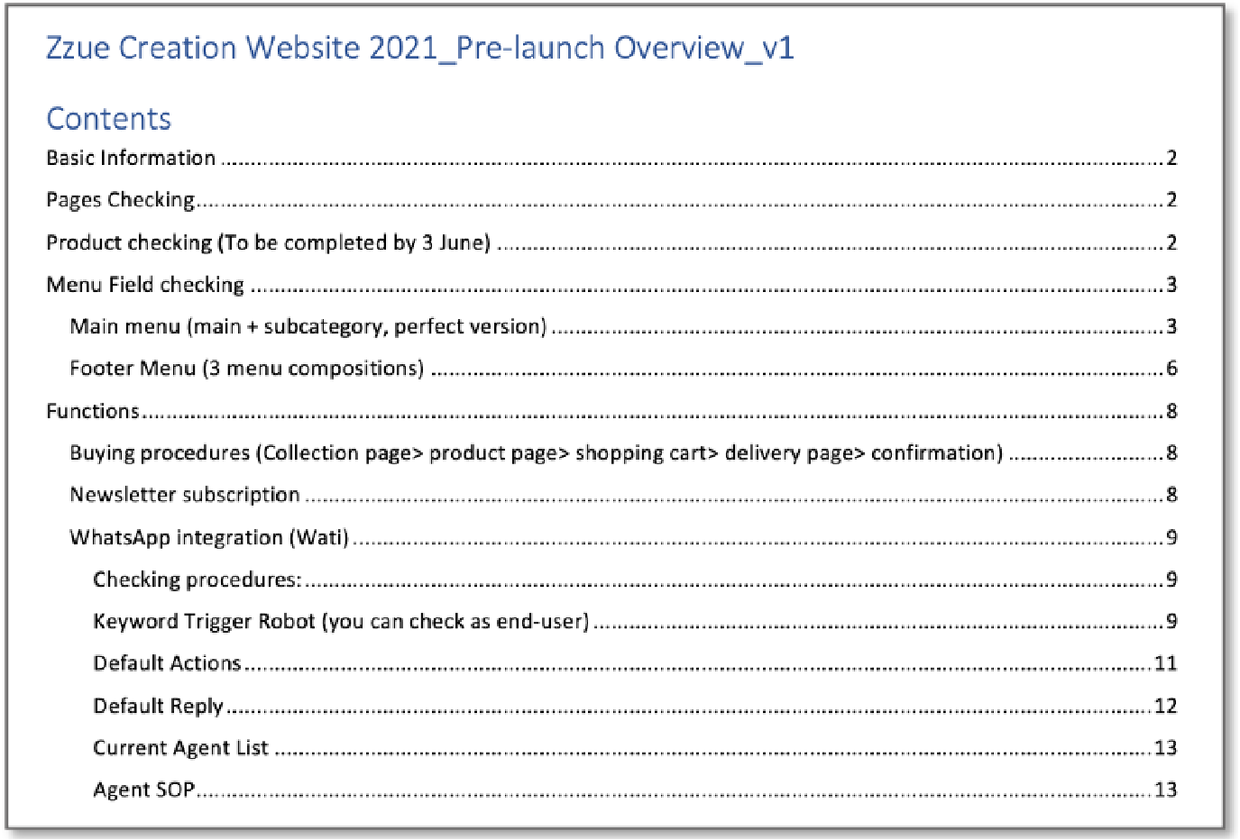 Testing, Launch & Evaluation